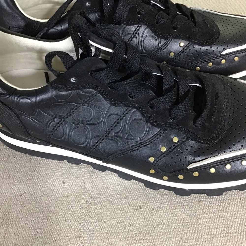 Coach C118 with rivets  Runner Sneakers Women Sz. 9.5 - Picture 4 of 9